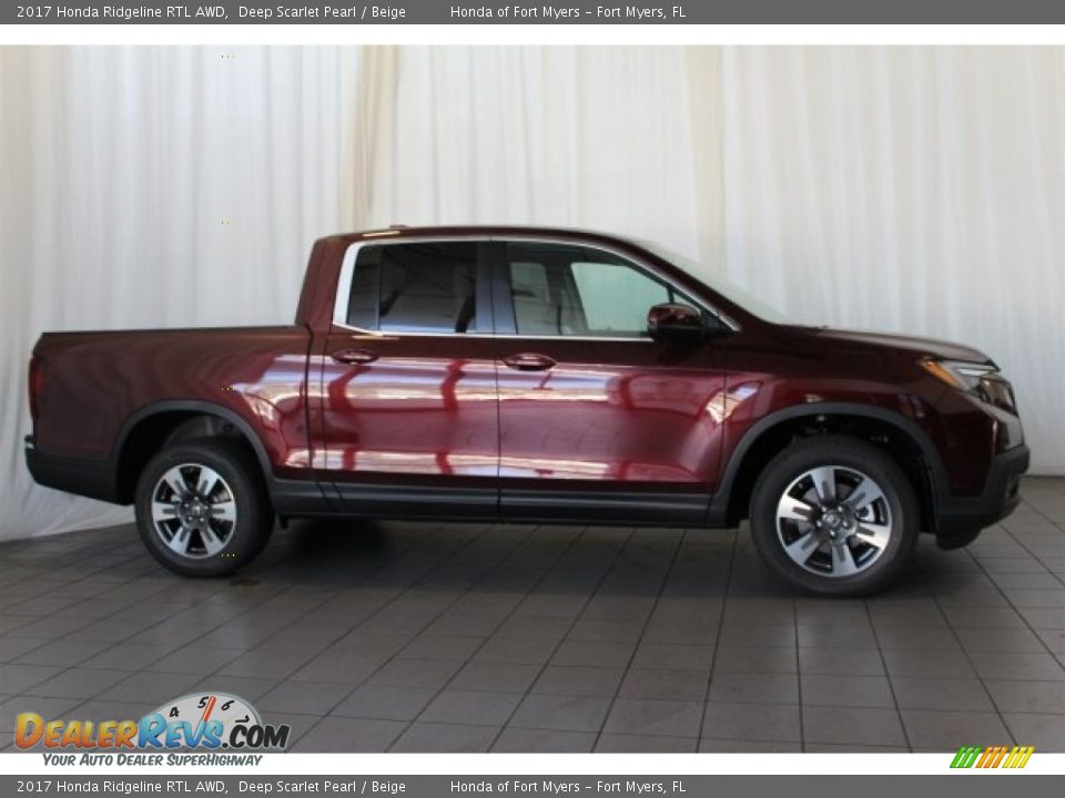 Deep Scarlet Pearl 2017 Honda Ridgeline RTL AWD Photo #3