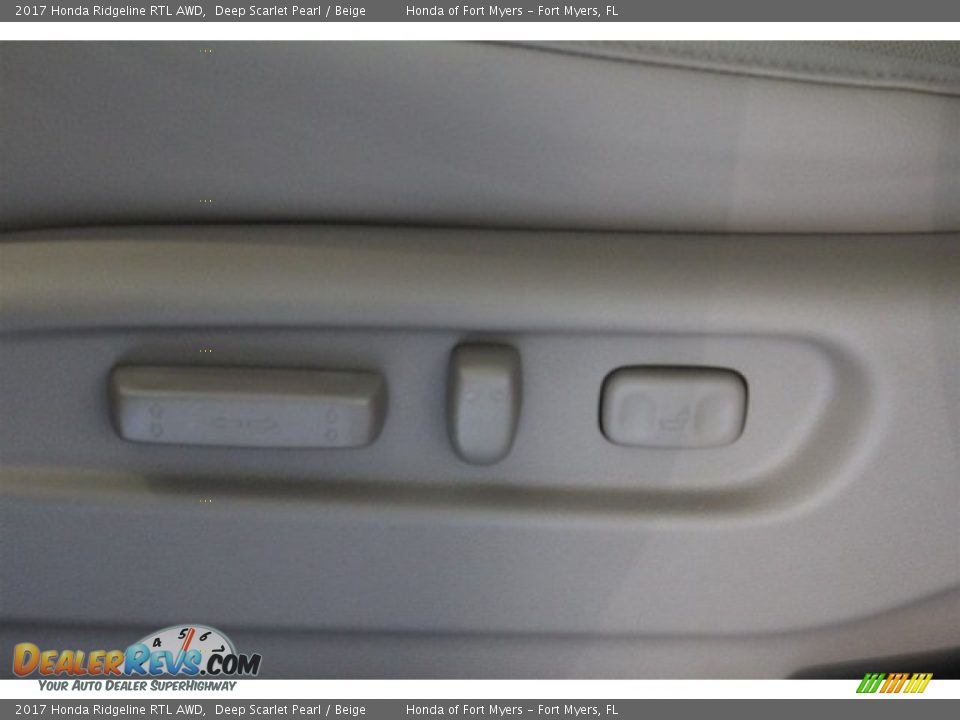 2017 Honda Ridgeline RTL AWD Deep Scarlet Pearl / Beige Photo #10