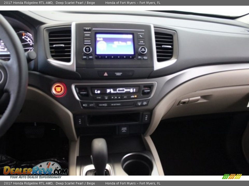 Dashboard of 2017 Honda Ridgeline RTL AWD Photo #17
