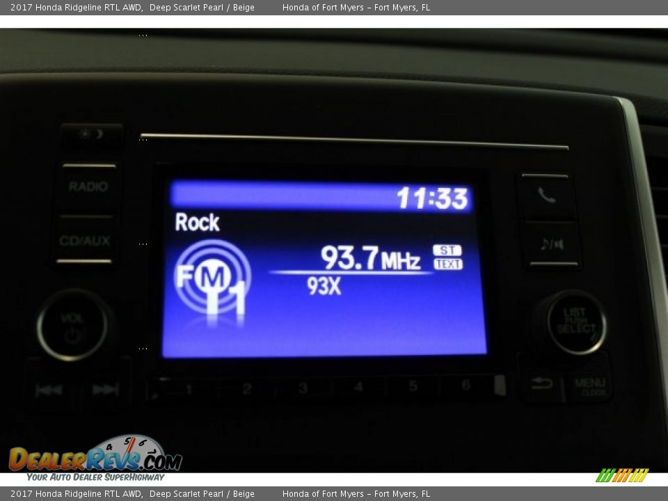 2017 Honda Ridgeline RTL AWD Deep Scarlet Pearl / Beige Photo #18