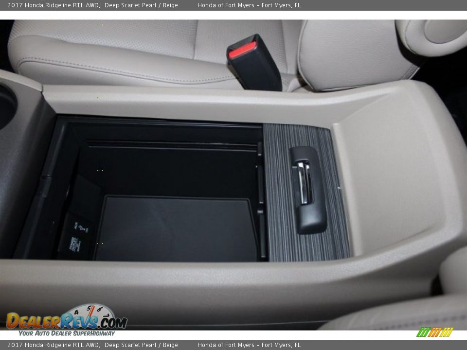 2017 Honda Ridgeline RTL AWD Deep Scarlet Pearl / Beige Photo #23
