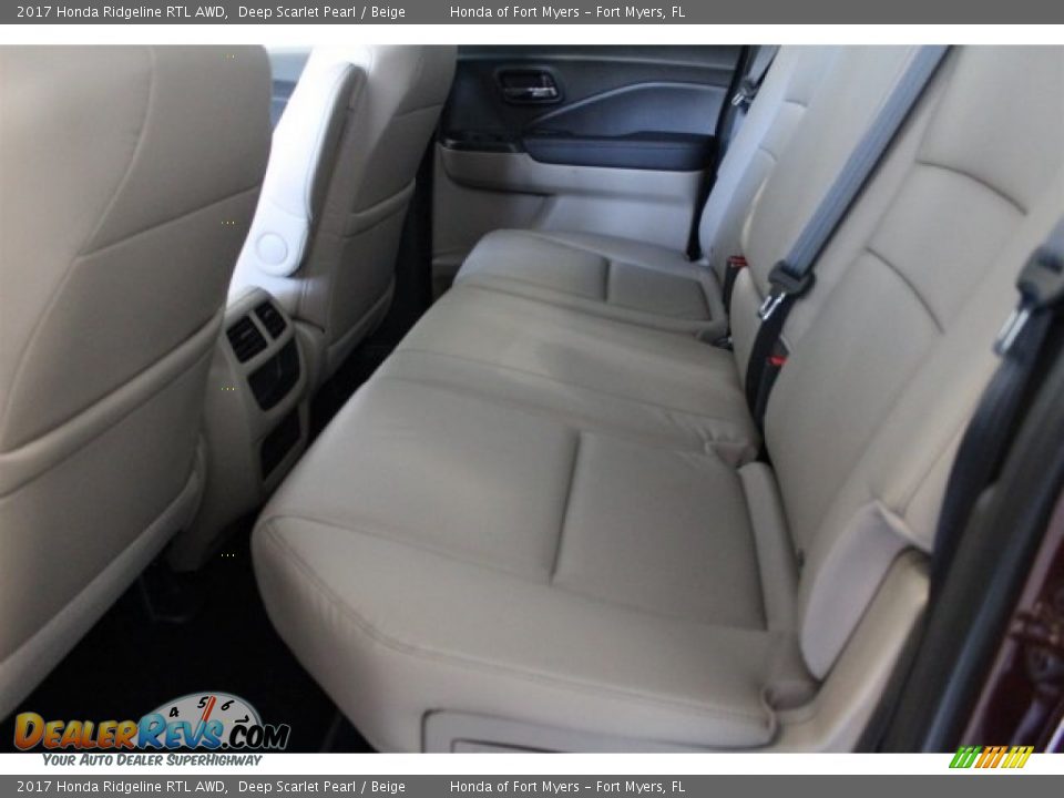Rear Seat of 2017 Honda Ridgeline RTL AWD Photo #26