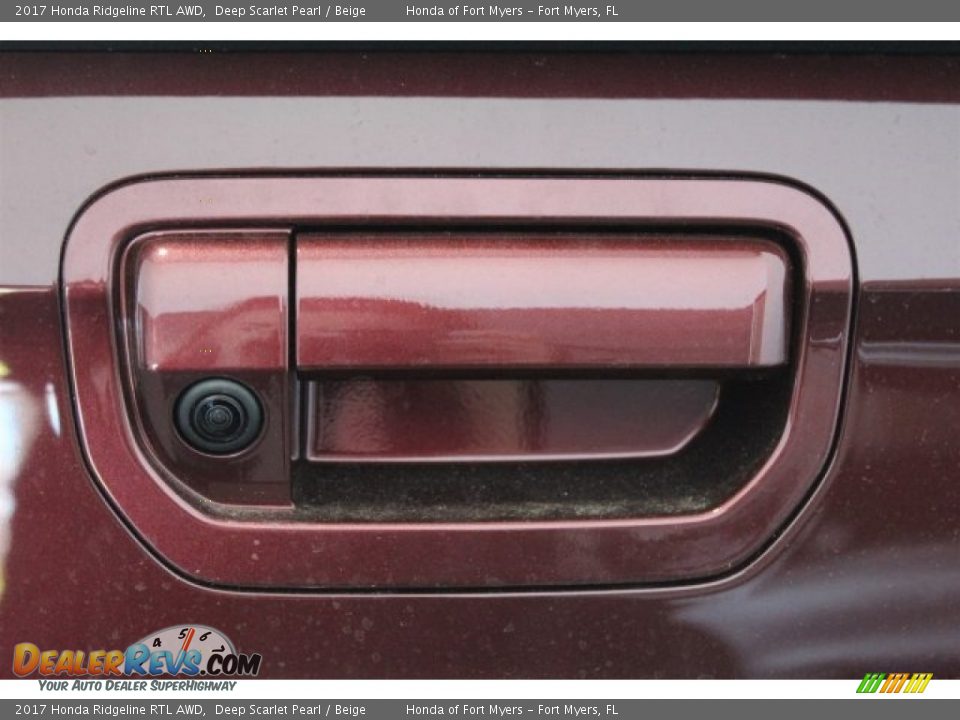 2017 Honda Ridgeline RTL AWD Deep Scarlet Pearl / Beige Photo #28