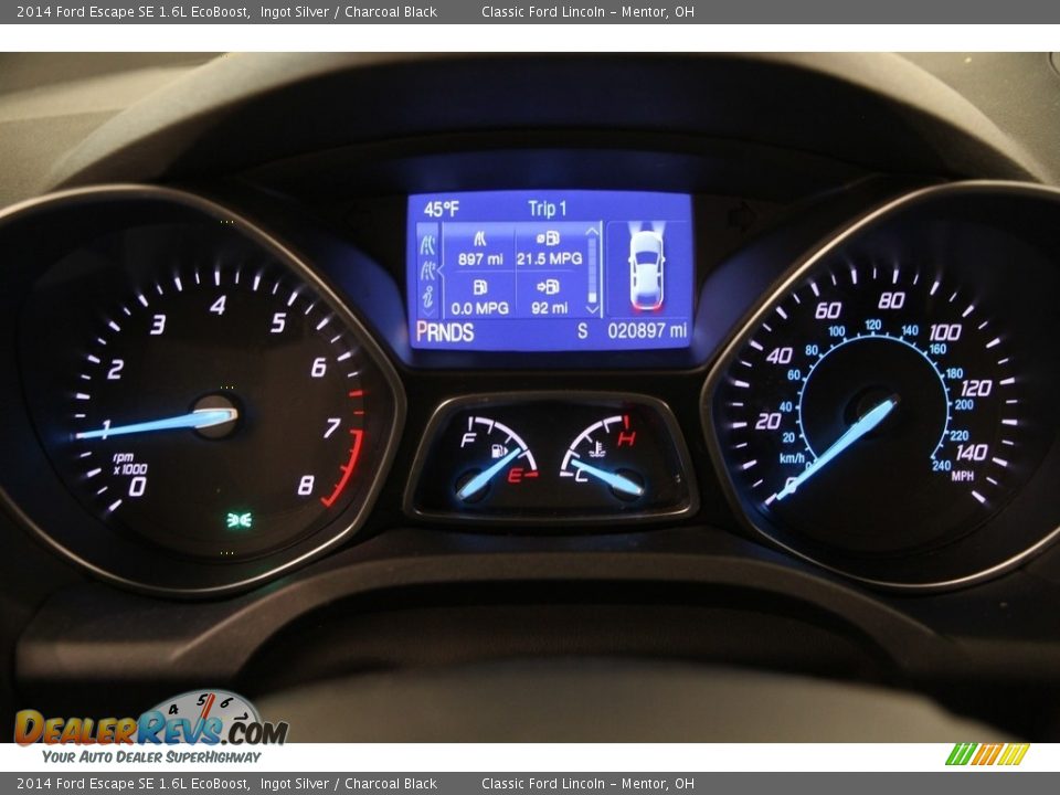 2014 Ford Escape SE 1.6L EcoBoost Ingot Silver / Charcoal Black Photo #7