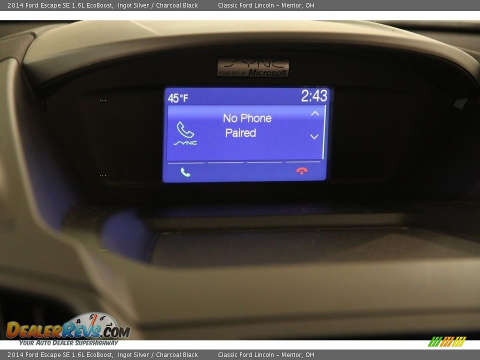 2014 Ford Escape SE 1.6L EcoBoost Ingot Silver / Charcoal Black Photo #10