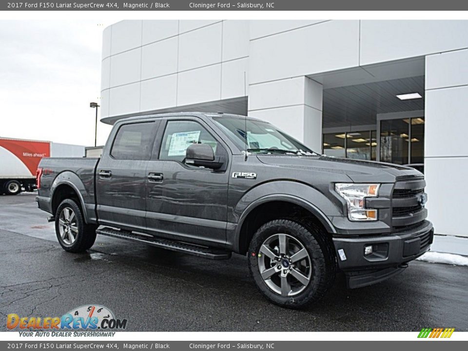 2017 Ford F150 Lariat SuperCrew 4X4 Magnetic / Black Photo #1