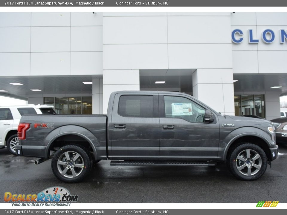2017 Ford F150 Lariat SuperCrew 4X4 Magnetic / Black Photo #2
