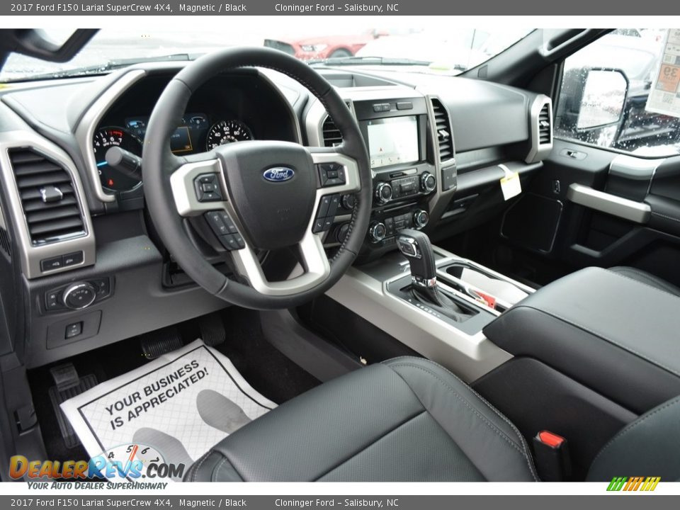 2017 Ford F150 Lariat SuperCrew 4X4 Magnetic / Black Photo #10