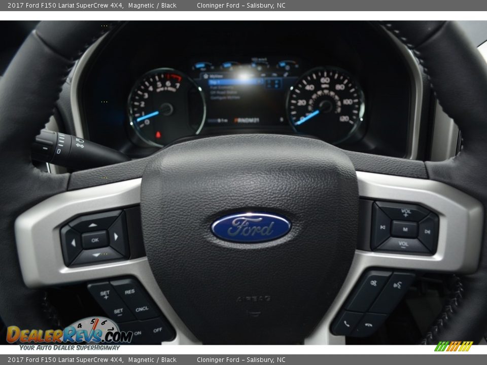 2017 Ford F150 Lariat SuperCrew 4X4 Magnetic / Black Photo #25