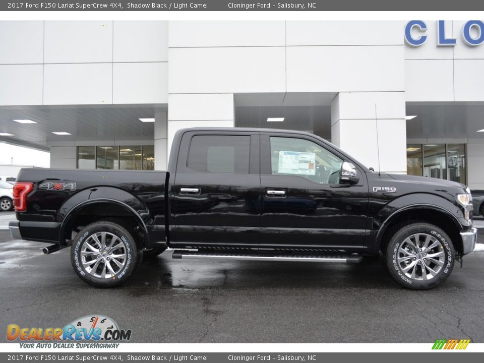 2017 Ford F150 Lariat SuperCrew 4X4 Shadow Black / Light Camel Photo #2
