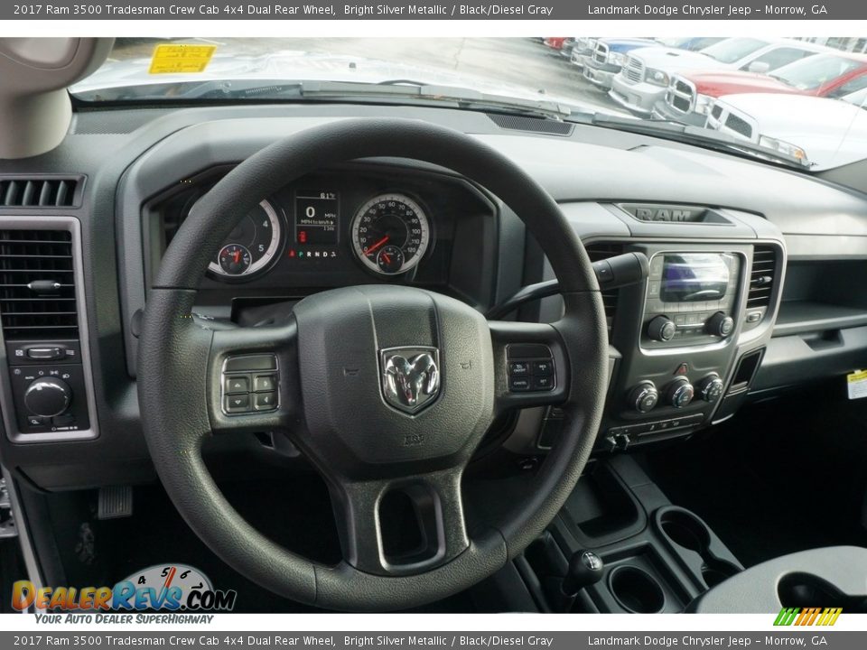 2017 Ram 3500 Tradesman Crew Cab 4x4 Dual Rear Wheel Bright Silver Metallic / Black/Diesel Gray Photo #8