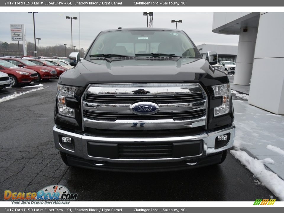 2017 Ford F150 Lariat SuperCrew 4X4 Shadow Black / Light Camel Photo #4