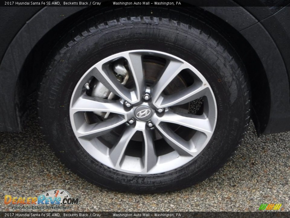 2017 Hyundai Santa Fe SE AWD Becketts Black / Gray Photo #3