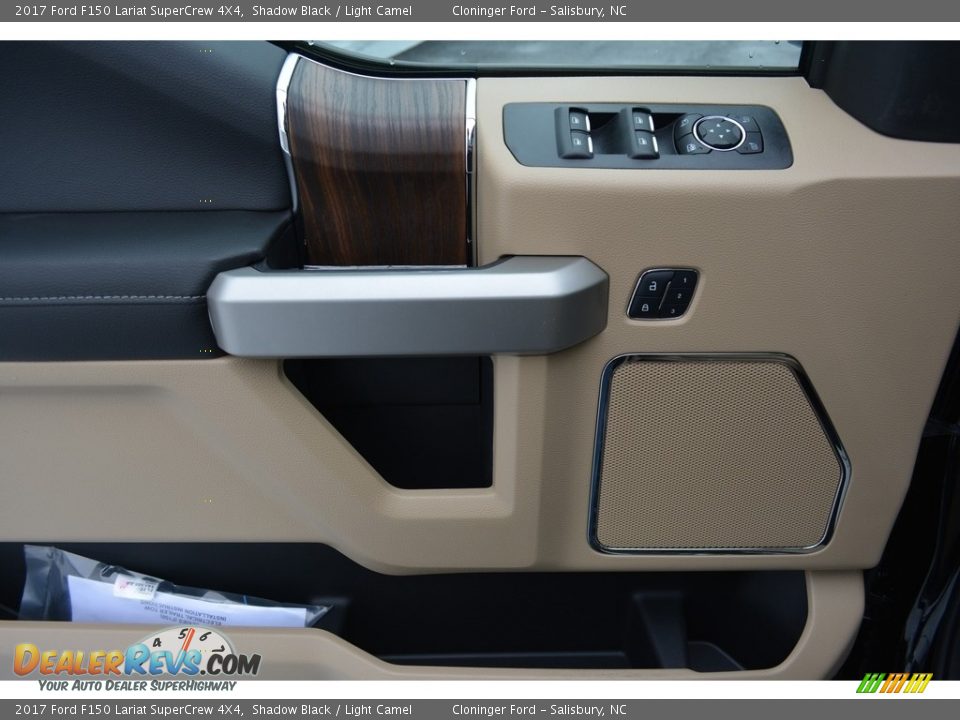 2017 Ford F150 Lariat SuperCrew 4X4 Shadow Black / Light Camel Photo #7