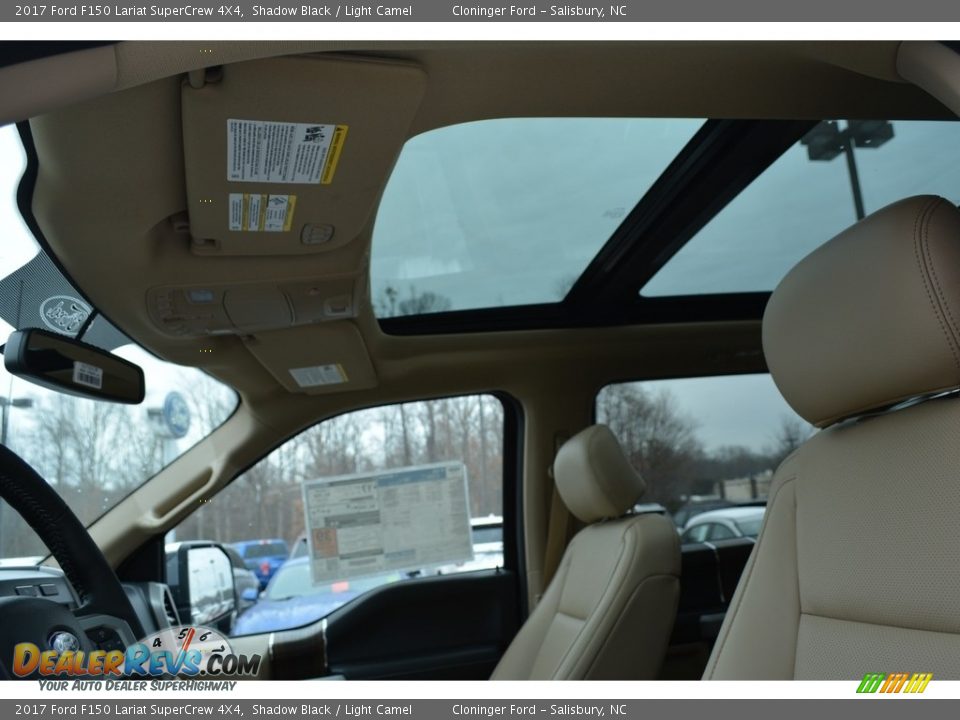 2017 Ford F150 Lariat SuperCrew 4X4 Shadow Black / Light Camel Photo #8