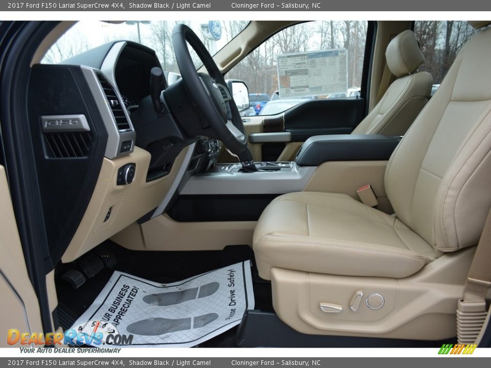 2017 Ford F150 Lariat SuperCrew 4X4 Shadow Black / Light Camel Photo #9