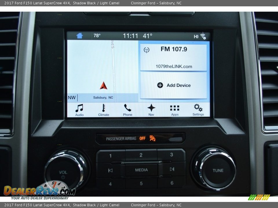 2017 Ford F150 Lariat SuperCrew 4X4 Shadow Black / Light Camel Photo #12