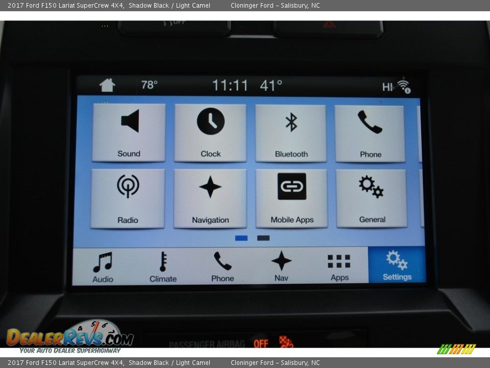 2017 Ford F150 Lariat SuperCrew 4X4 Shadow Black / Light Camel Photo #13