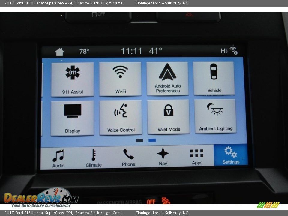 2017 Ford F150 Lariat SuperCrew 4X4 Shadow Black / Light Camel Photo #14