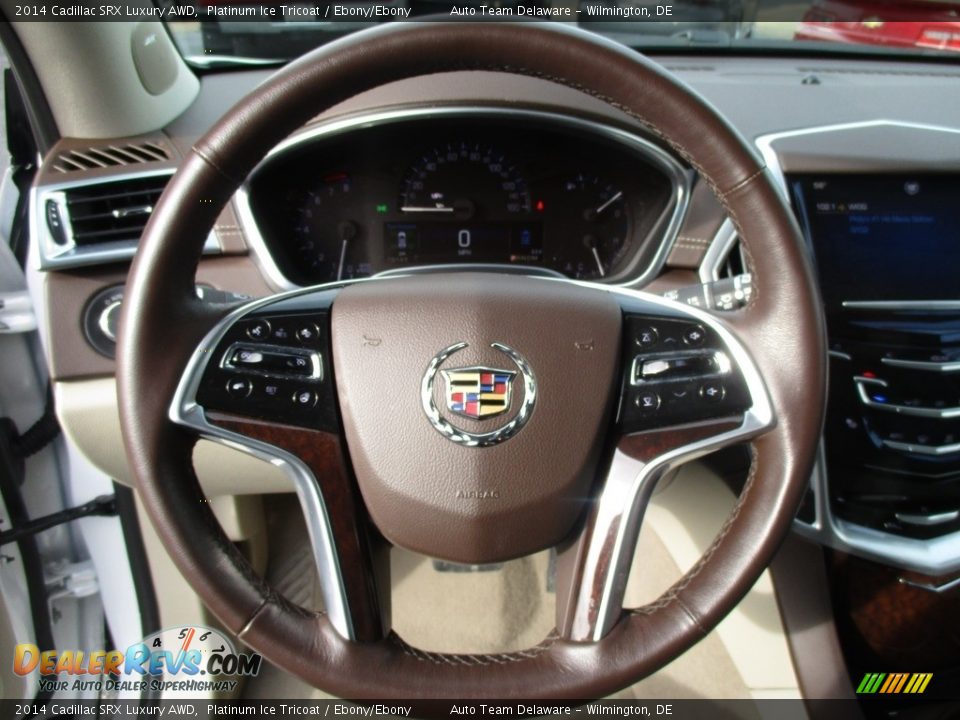 2014 Cadillac SRX Luxury AWD Platinum Ice Tricoat / Ebony/Ebony Photo #12