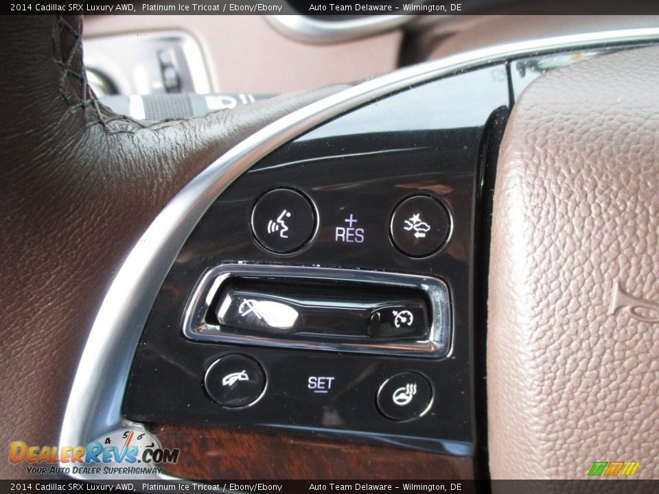 2014 Cadillac SRX Luxury AWD Platinum Ice Tricoat / Ebony/Ebony Photo #35