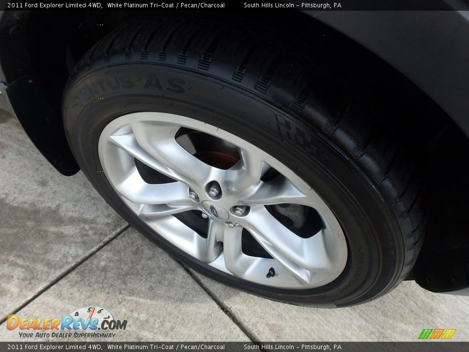2011 Ford Explorer Limited 4WD White Platinum Tri-Coat / Pecan/Charcoal Photo #9