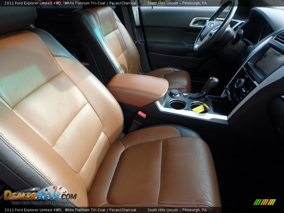 2011 Ford Explorer Limited 4WD White Platinum Tri-Coat / Pecan/Charcoal Photo #10