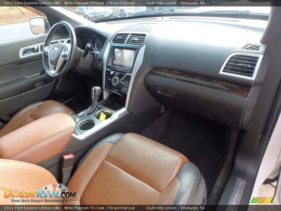 2011 Ford Explorer Limited 4WD White Platinum Tri-Coat / Pecan/Charcoal Photo #11