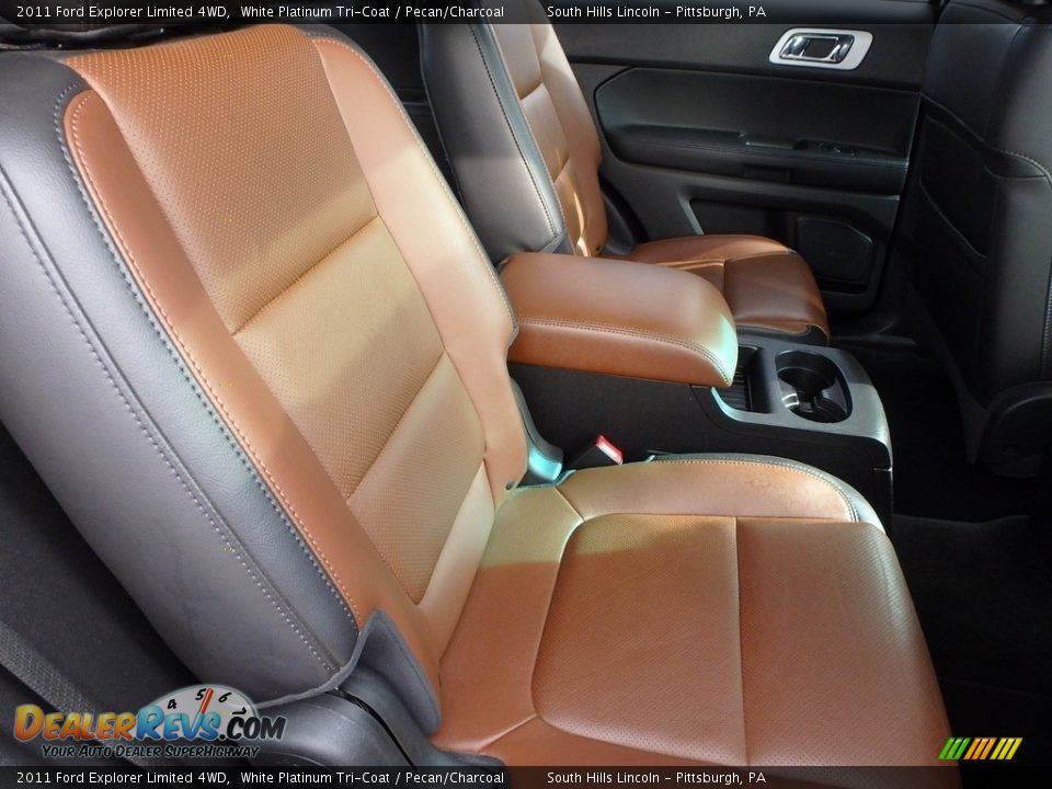 2011 Ford Explorer Limited 4WD White Platinum Tri-Coat / Pecan/Charcoal Photo #14