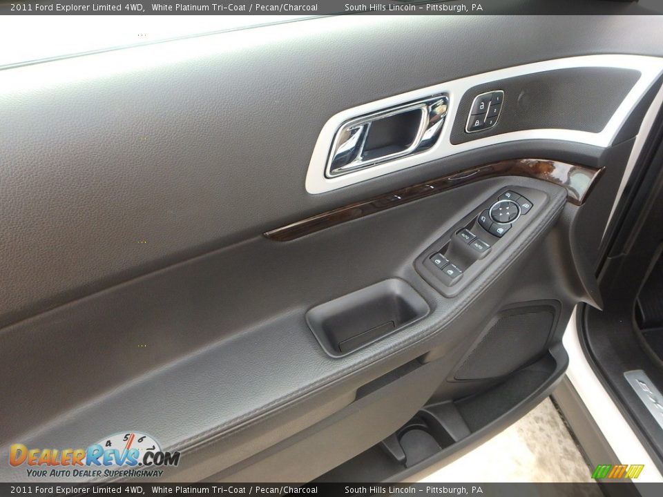 2011 Ford Explorer Limited 4WD White Platinum Tri-Coat / Pecan/Charcoal Photo #19