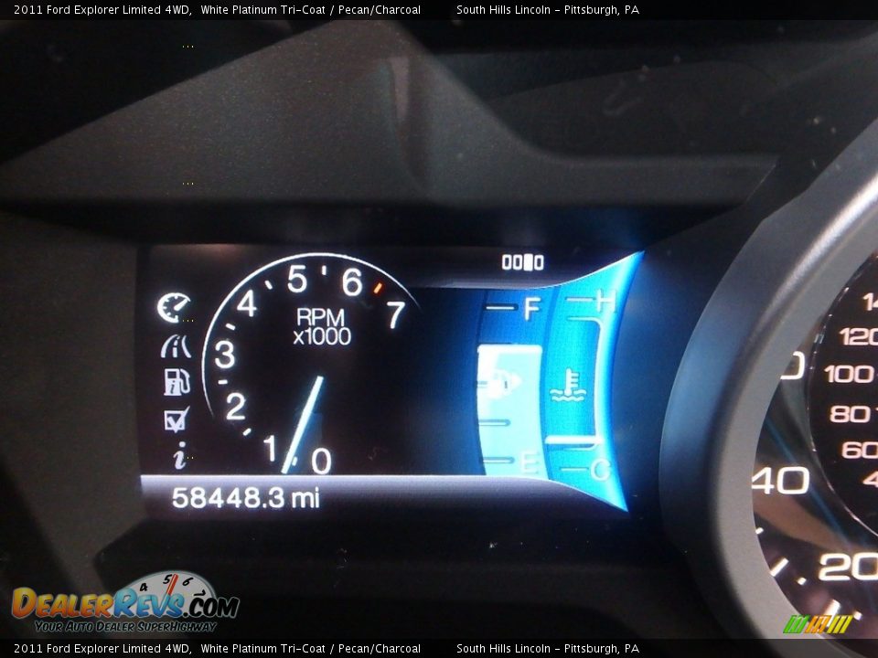 2011 Ford Explorer Limited 4WD White Platinum Tri-Coat / Pecan/Charcoal Photo #24