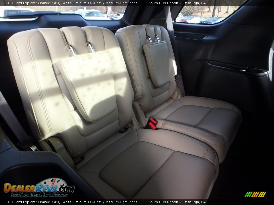 2013 Ford Explorer Limited 4WD White Platinum Tri-Coat / Medium Light Stone Photo #15