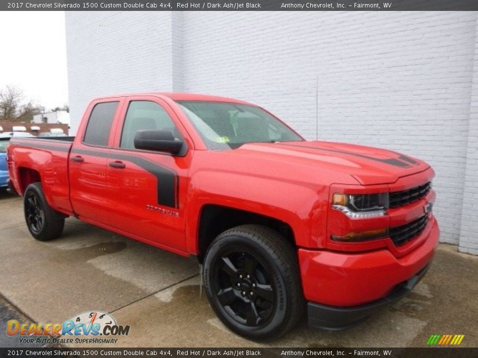 2017 Chevrolet Silverado 1500 Custom Double Cab 4x4 Red Hot / Dark Ash/Jet Black Photo #1