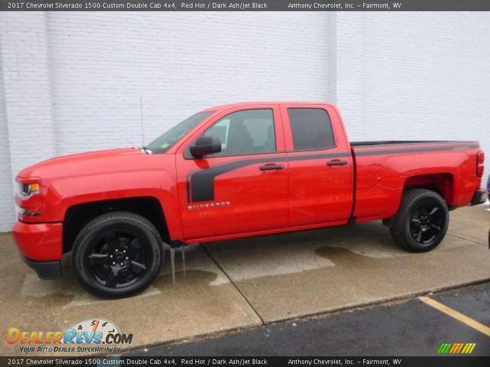 2017 Chevrolet Silverado 1500 Custom Double Cab 4x4 Red Hot / Dark Ash/Jet Black Photo #3