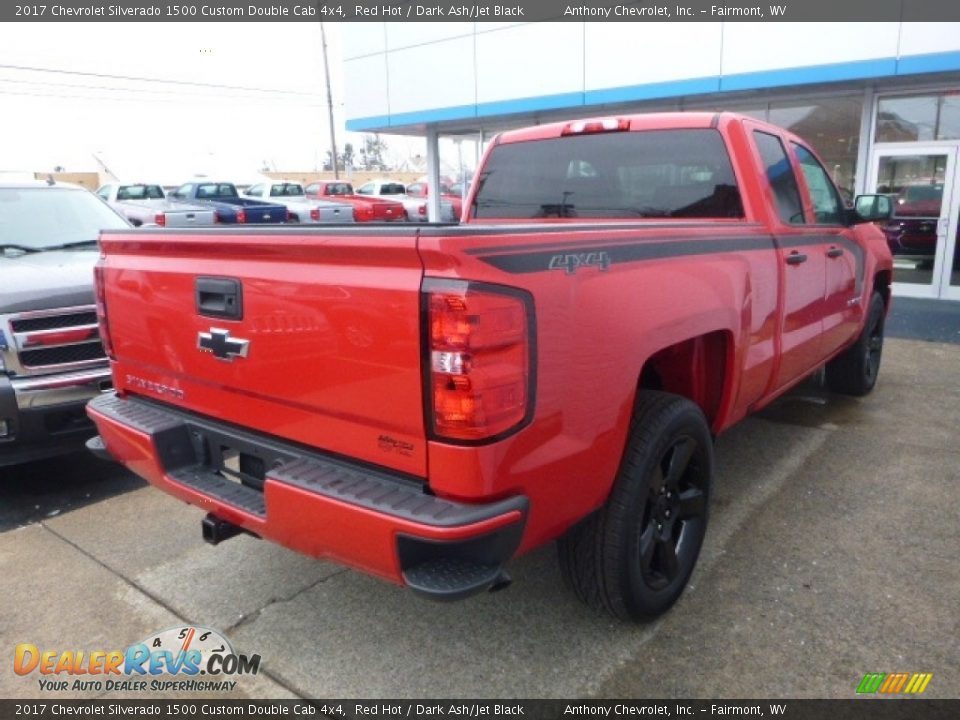 2017 Chevrolet Silverado 1500 Custom Double Cab 4x4 Red Hot / Dark Ash/Jet Black Photo #8