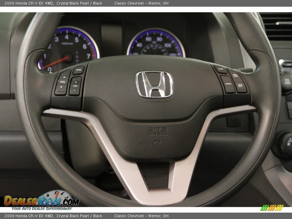 2009 Honda CR-V EX 4WD Crystal Black Pearl / Black Photo #6