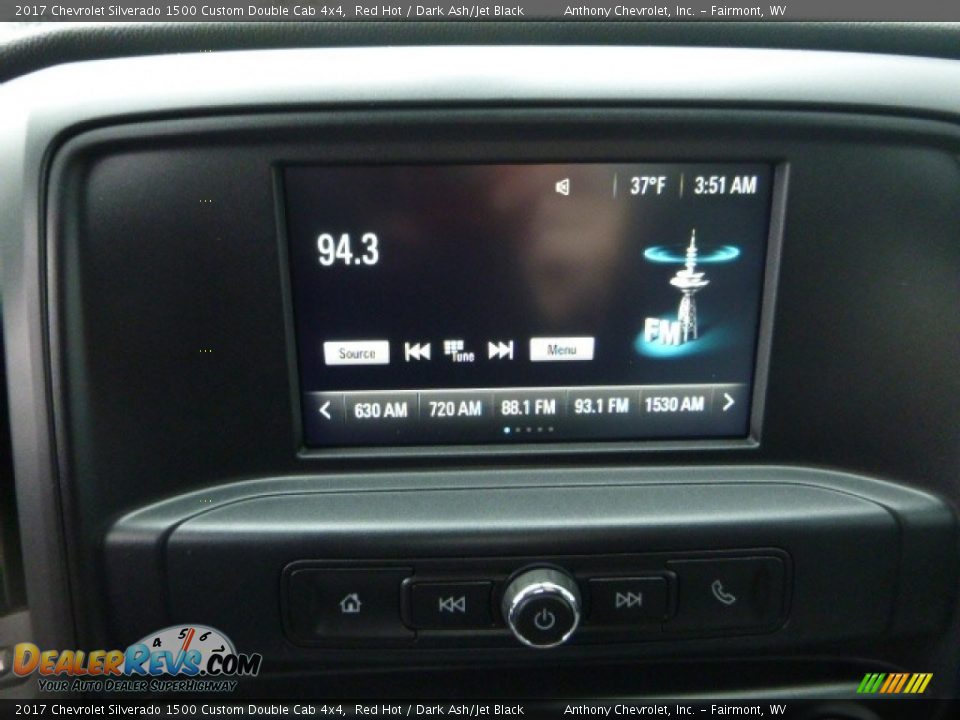 2017 Chevrolet Silverado 1500 Custom Double Cab 4x4 Red Hot / Dark Ash/Jet Black Photo #15