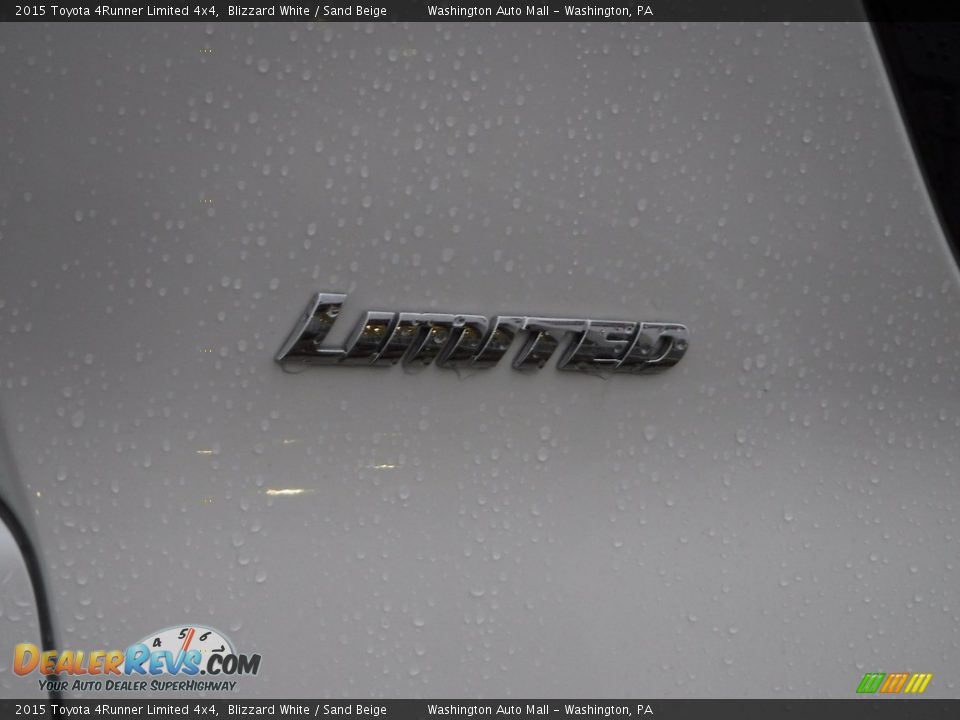 2015 Toyota 4Runner Limited 4x4 Blizzard White / Sand Beige Photo #8