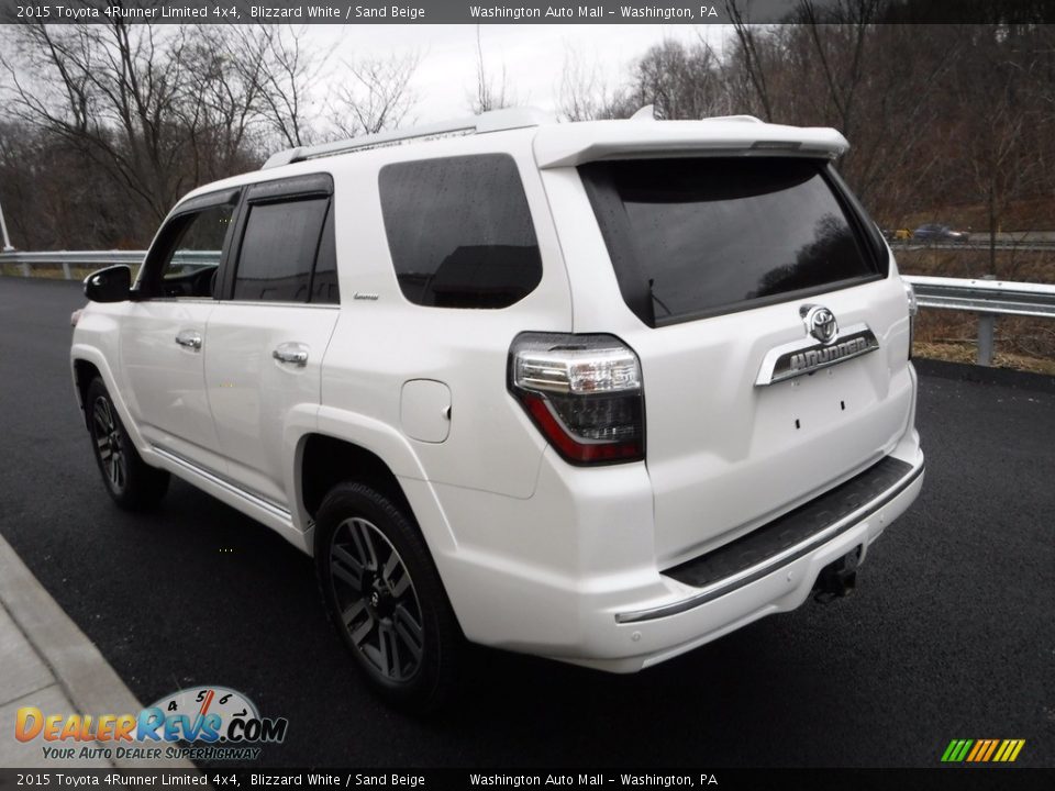 2015 Toyota 4Runner Limited 4x4 Blizzard White / Sand Beige Photo #9
