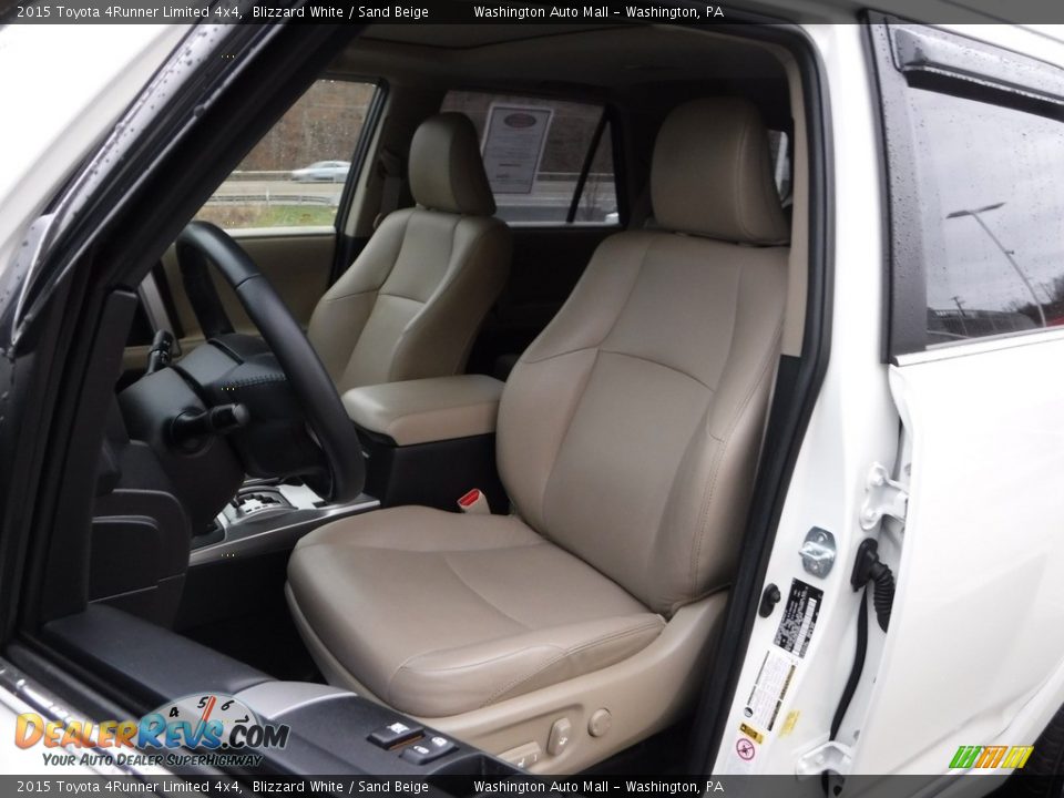 2015 Toyota 4Runner Limited 4x4 Blizzard White / Sand Beige Photo #16