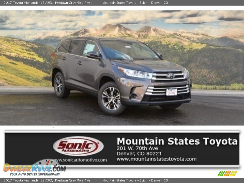 2017 Toyota Highlander LE AWD Predawn Gray Mica / Ash Photo #1