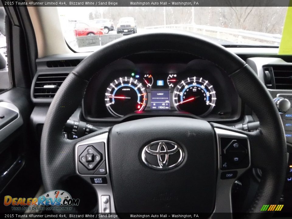 2015 Toyota 4Runner Limited 4x4 Blizzard White / Sand Beige Photo #25
