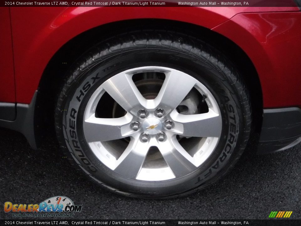 2014 Chevrolet Traverse LTZ AWD Crystal Red Tintcoat / Dark Titanium/Light Titanium Photo #3