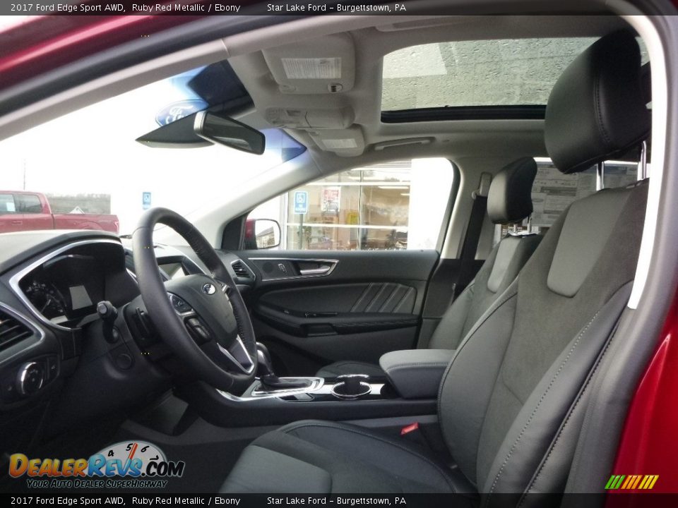 Front Seat of 2017 Ford Edge Sport AWD Photo #9