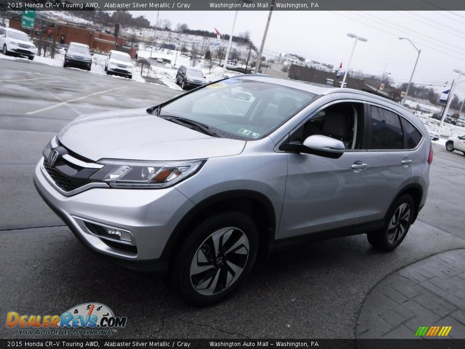 2015 Honda CR-V Touring AWD Alabaster Silver Metallic / Gray Photo #6