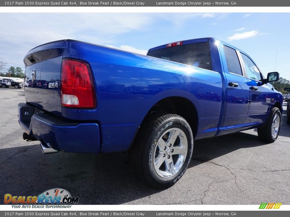 2017 Ram 1500 Express Quad Cab 4x4 Blue Streak Pearl / Black/Diesel Gray Photo #3