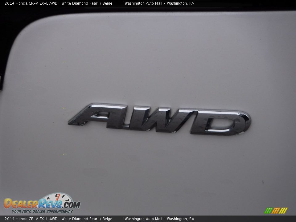 2014 Honda CR-V EX-L AWD White Diamond Pearl / Beige Photo #10