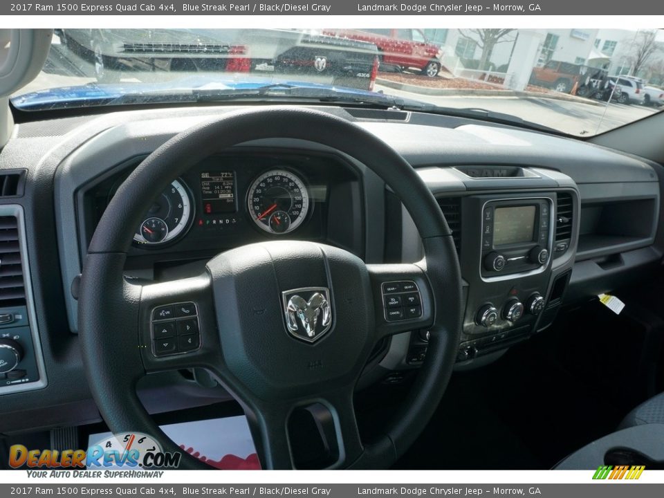 2017 Ram 1500 Express Quad Cab 4x4 Blue Streak Pearl / Black/Diesel Gray Photo #8