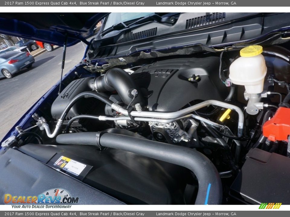 2017 Ram 1500 Express Quad Cab 4x4 Blue Streak Pearl / Black/Diesel Gray Photo #9
