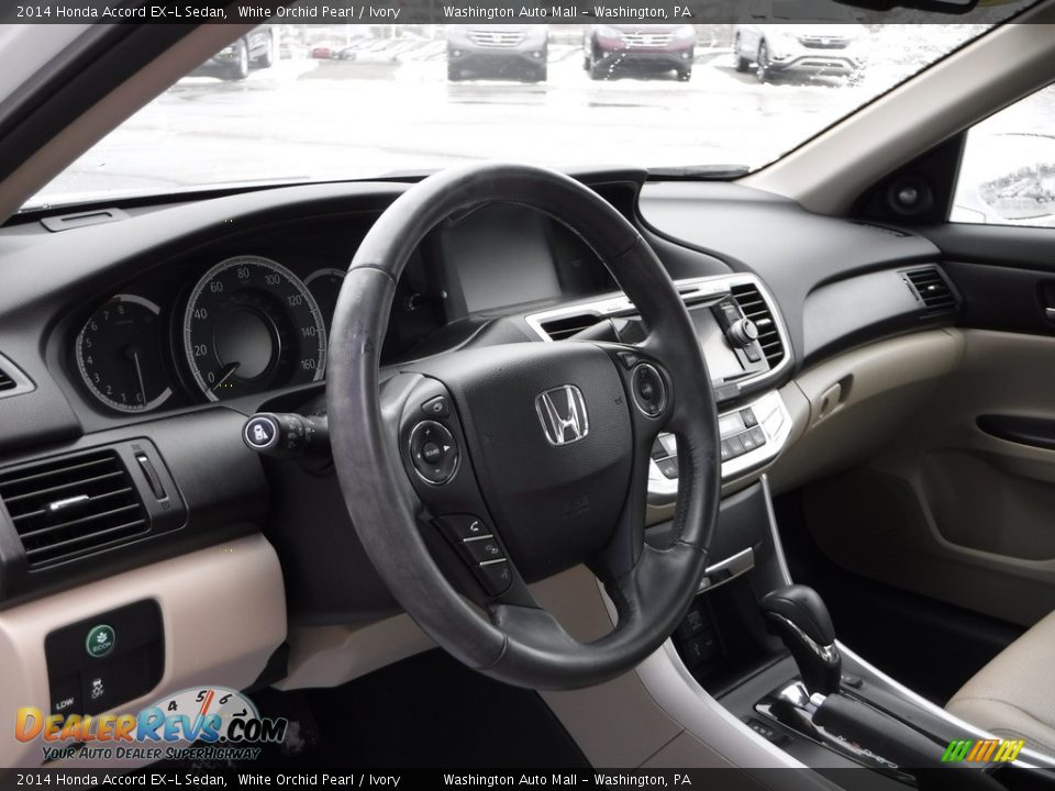 2014 Honda Accord EX-L Sedan White Orchid Pearl / Ivory Photo #12